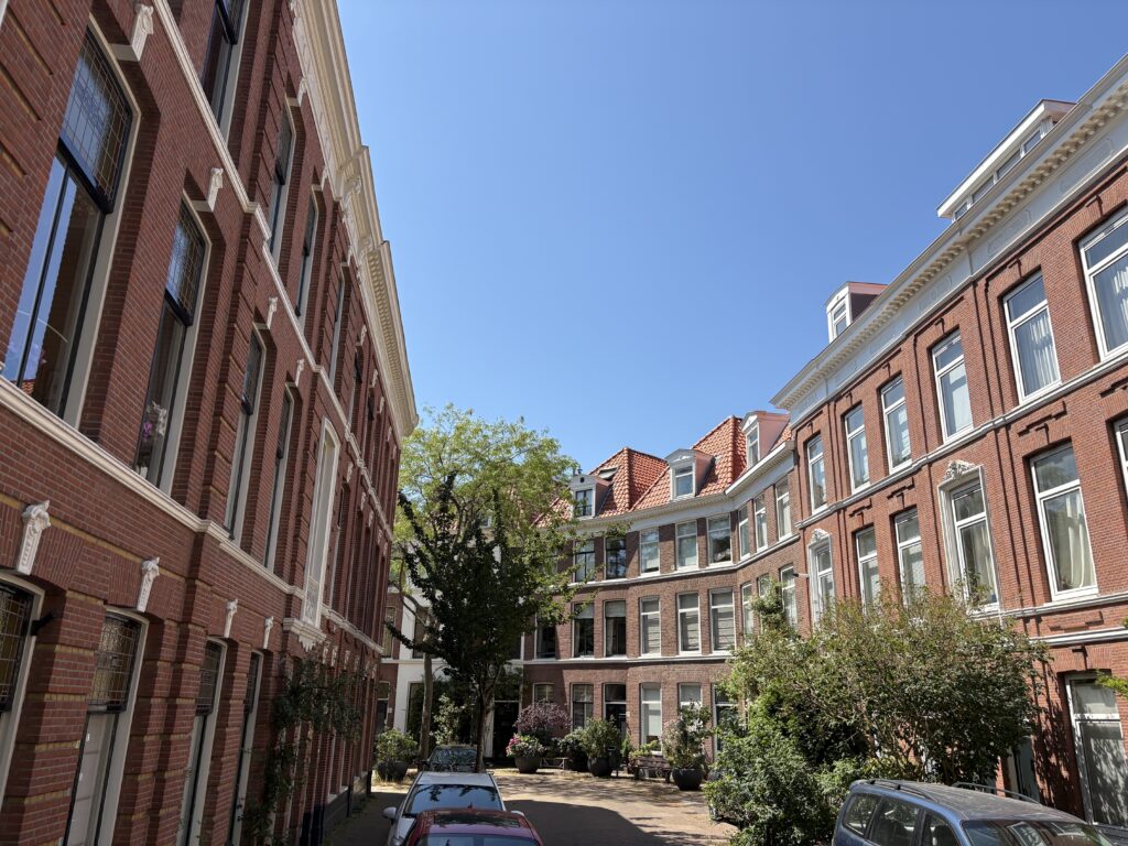 Classic street in the Zeeheldenkwartier in The Hague